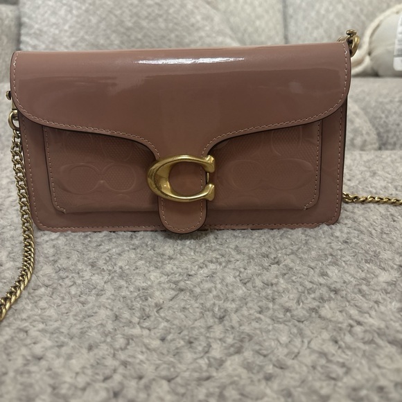 Coach Tan Crossbody Bag with Gold Chain - Picture 1 of 6